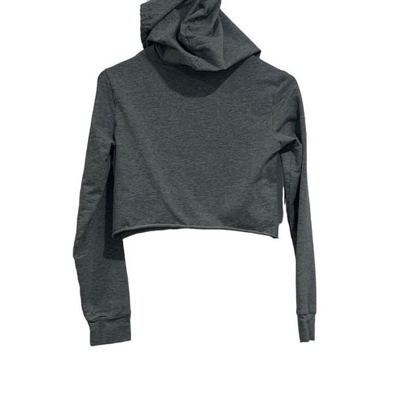 Cropped Top Long Sleeve Hoodie - Picture 2 of 3